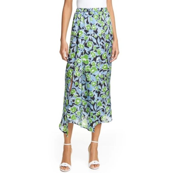 Christian Wijnants Silk Hand Painted Floral Skirt - Picture 8 of 12